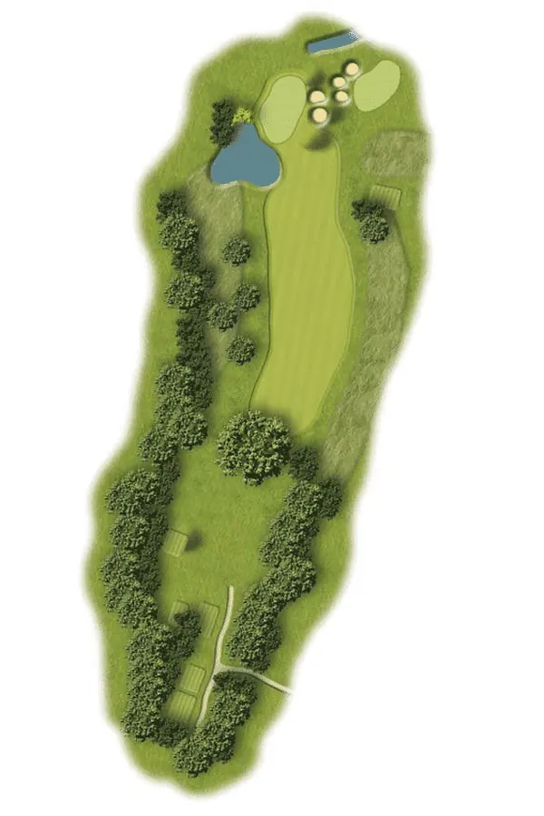 Hole 18 course layout